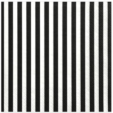 Guardanapo Preto e Branco 20 Unid