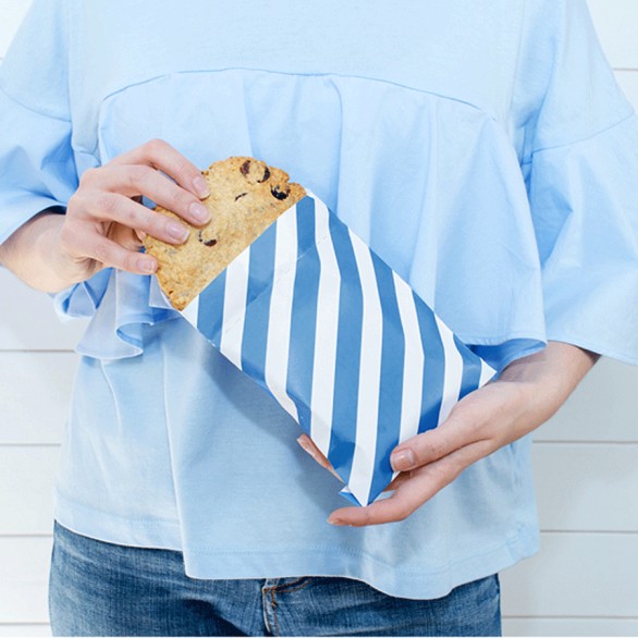 Sacos Brinde Riscas Azuis 6 Unid