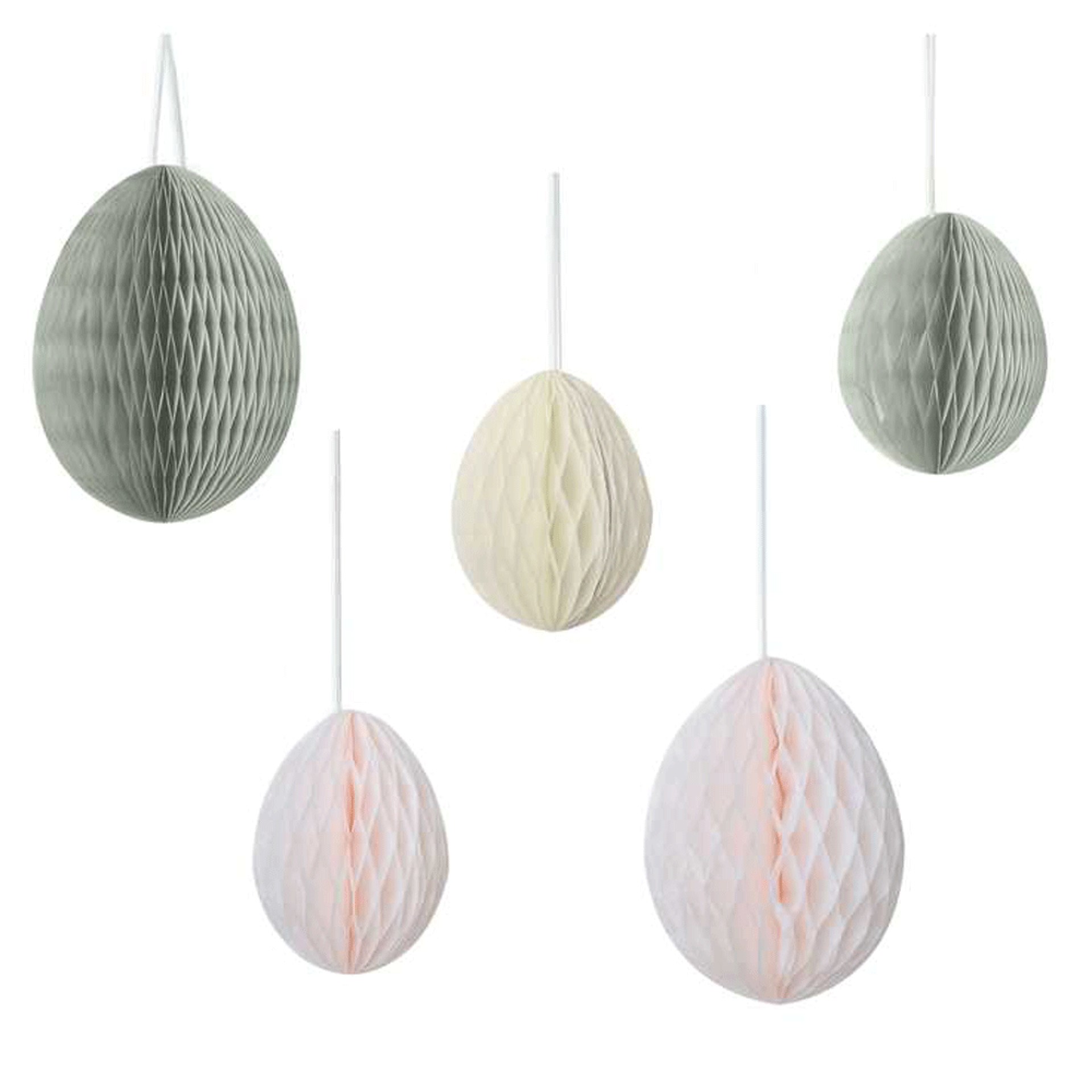 Pack Ovos Favos Papel 5 Unid