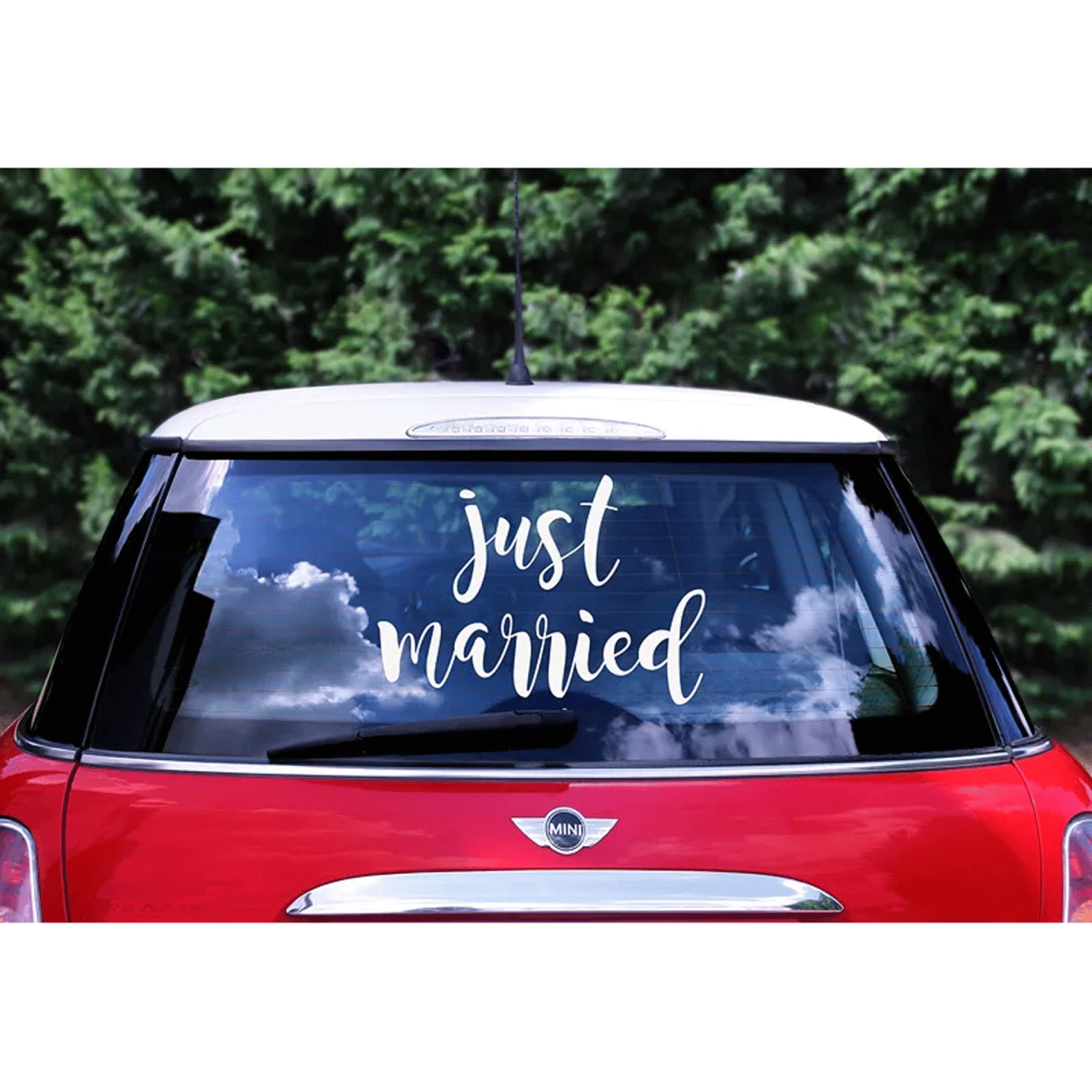 Autocolante Carro Just Married