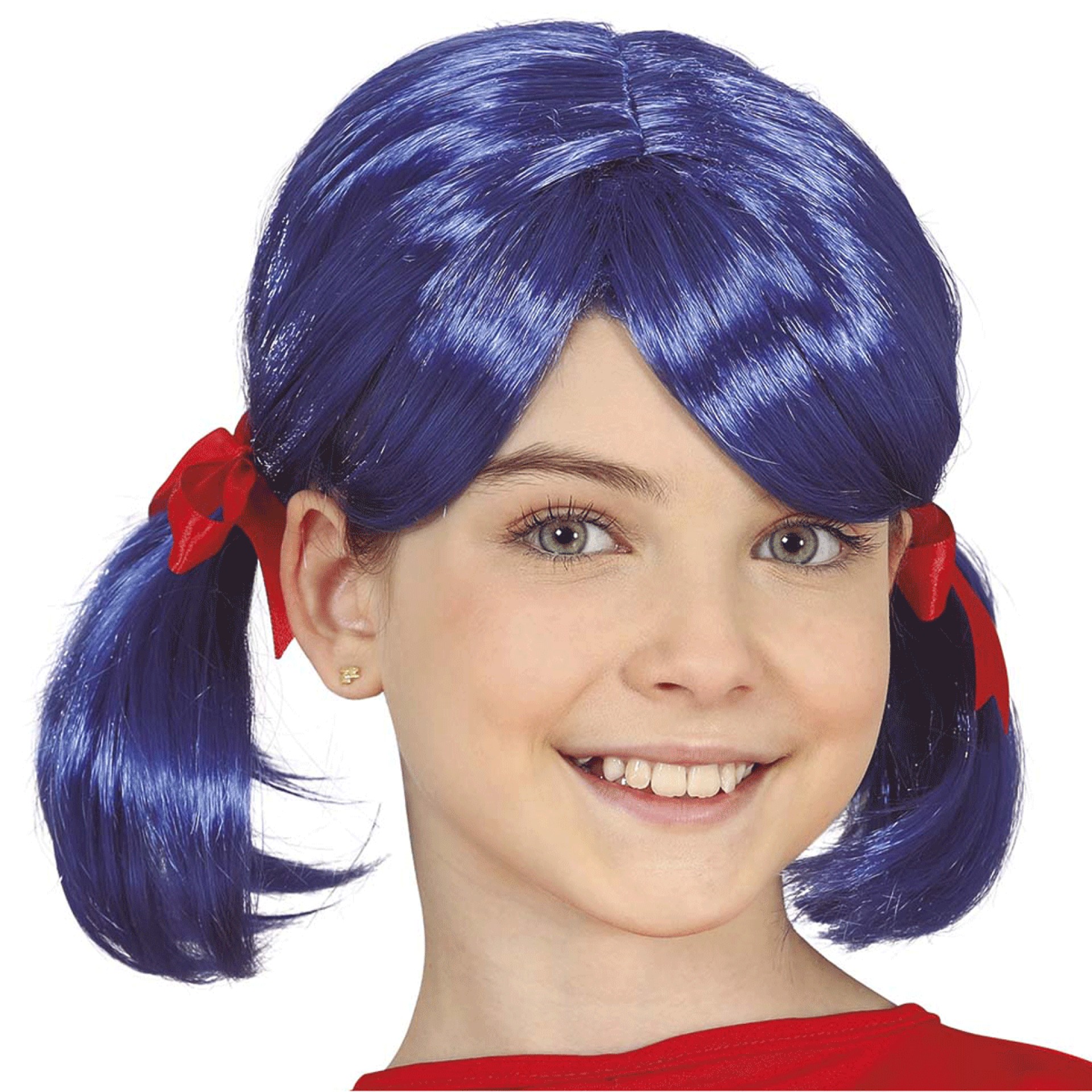 Peruca Azul Lady Bug Menina