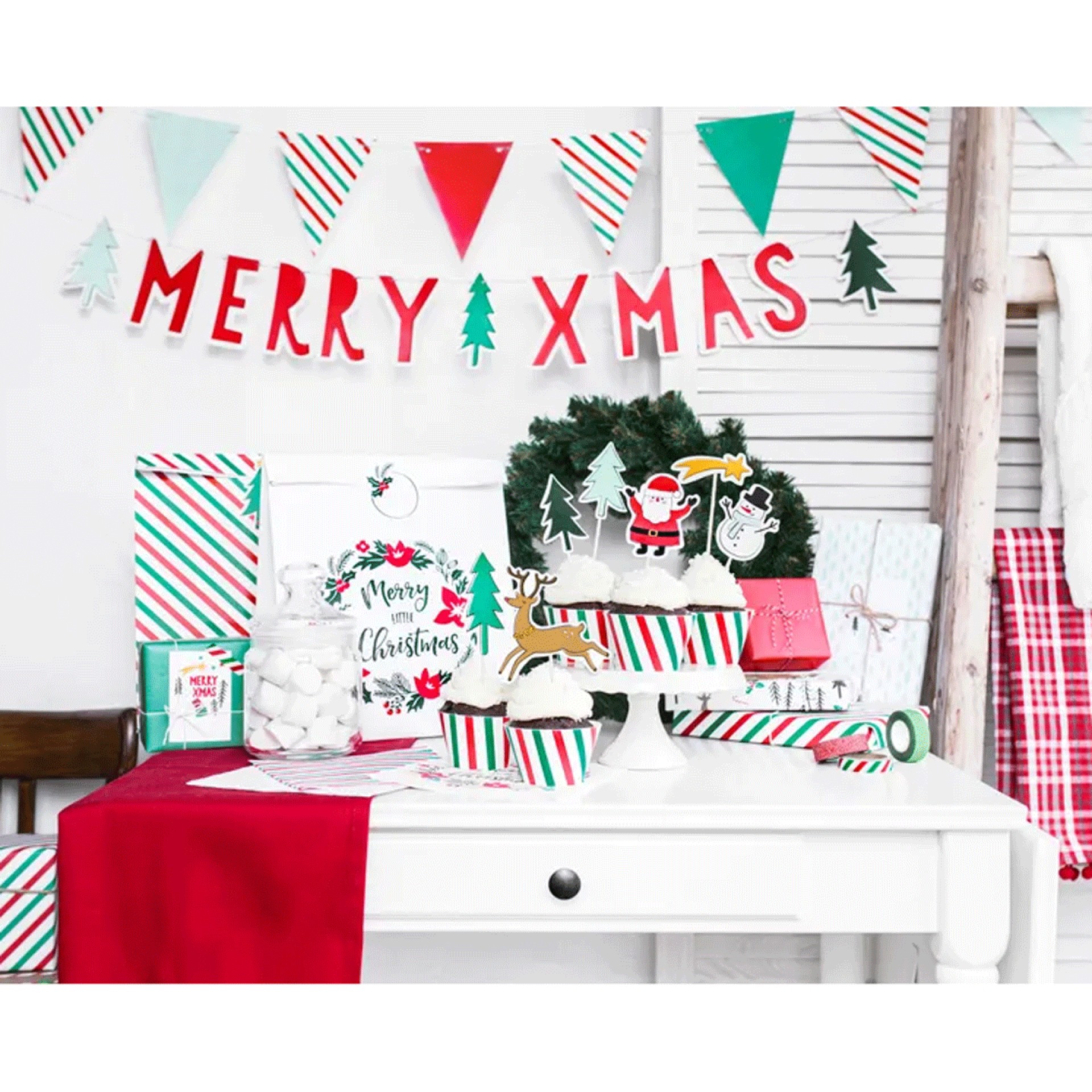 Formas Sem Fundo Cupcake Verde E Vermelho