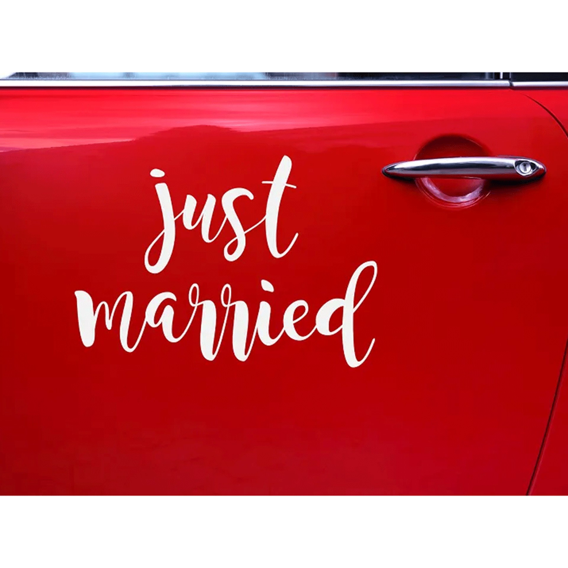 Autocolante Carro Just Married