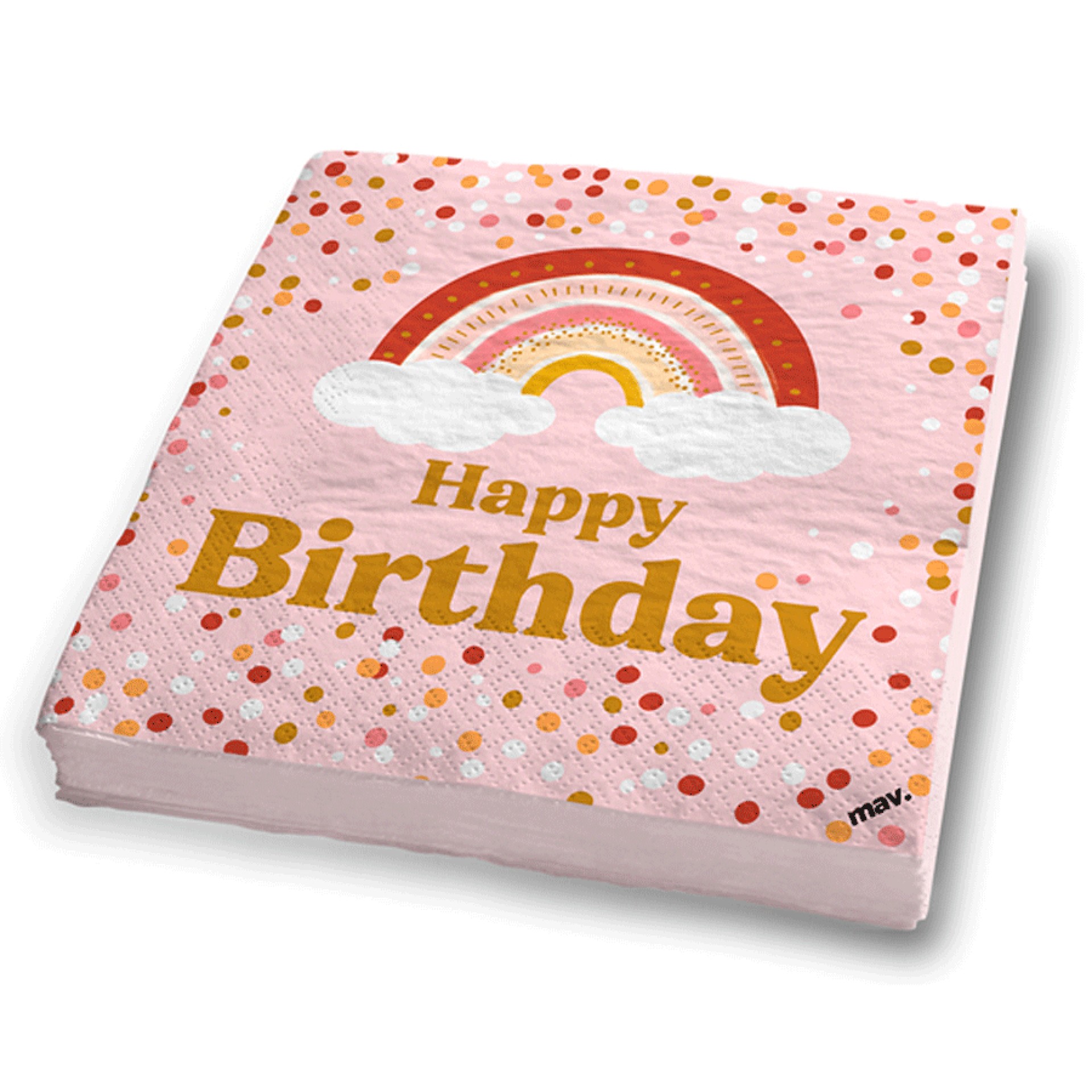 Guardanapos Arco Íris Rosa 20 Unid