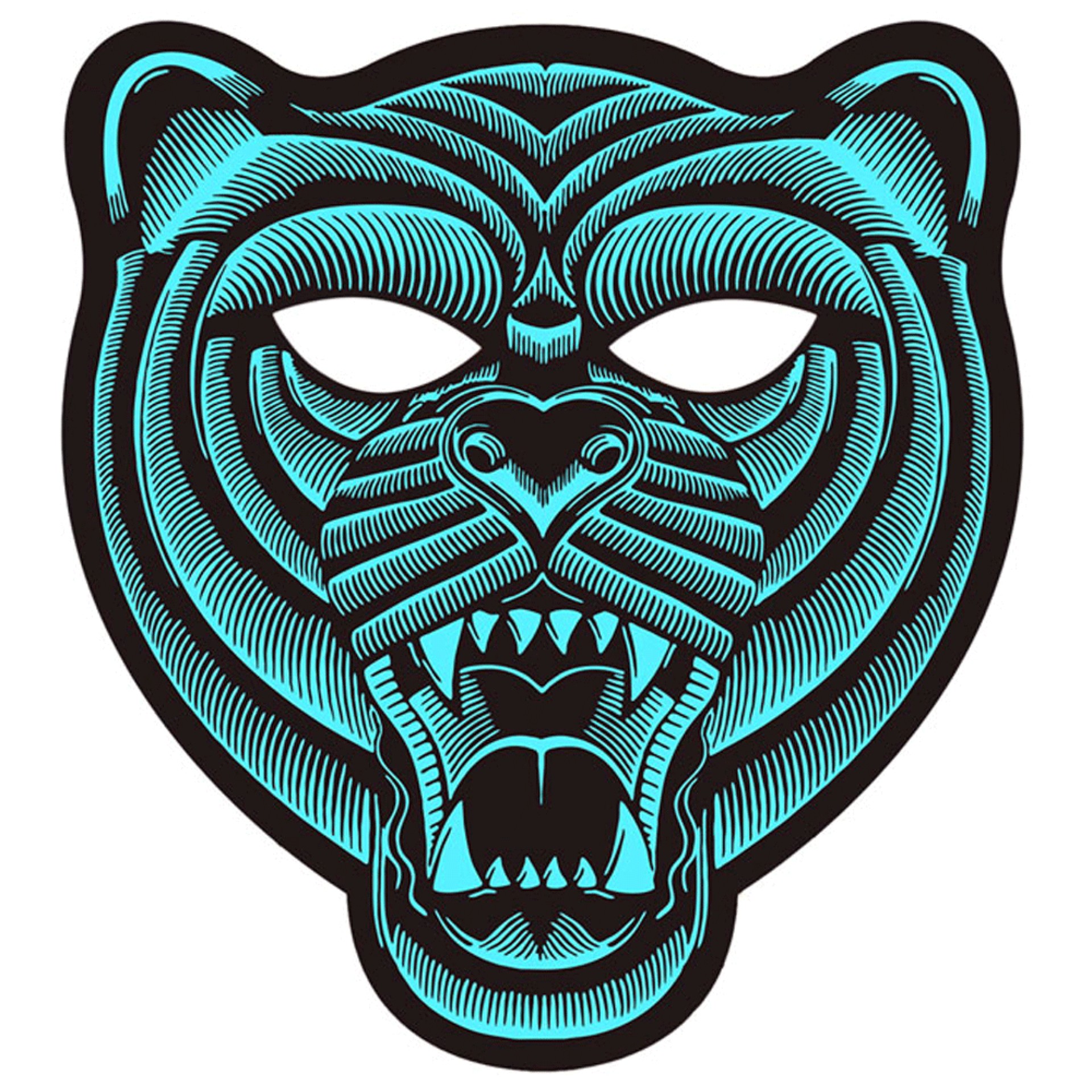 Máscara Tigre Com Luz