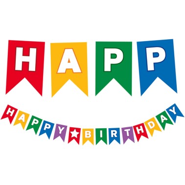 Bandeirolas Papel Happy Birthday 230CM