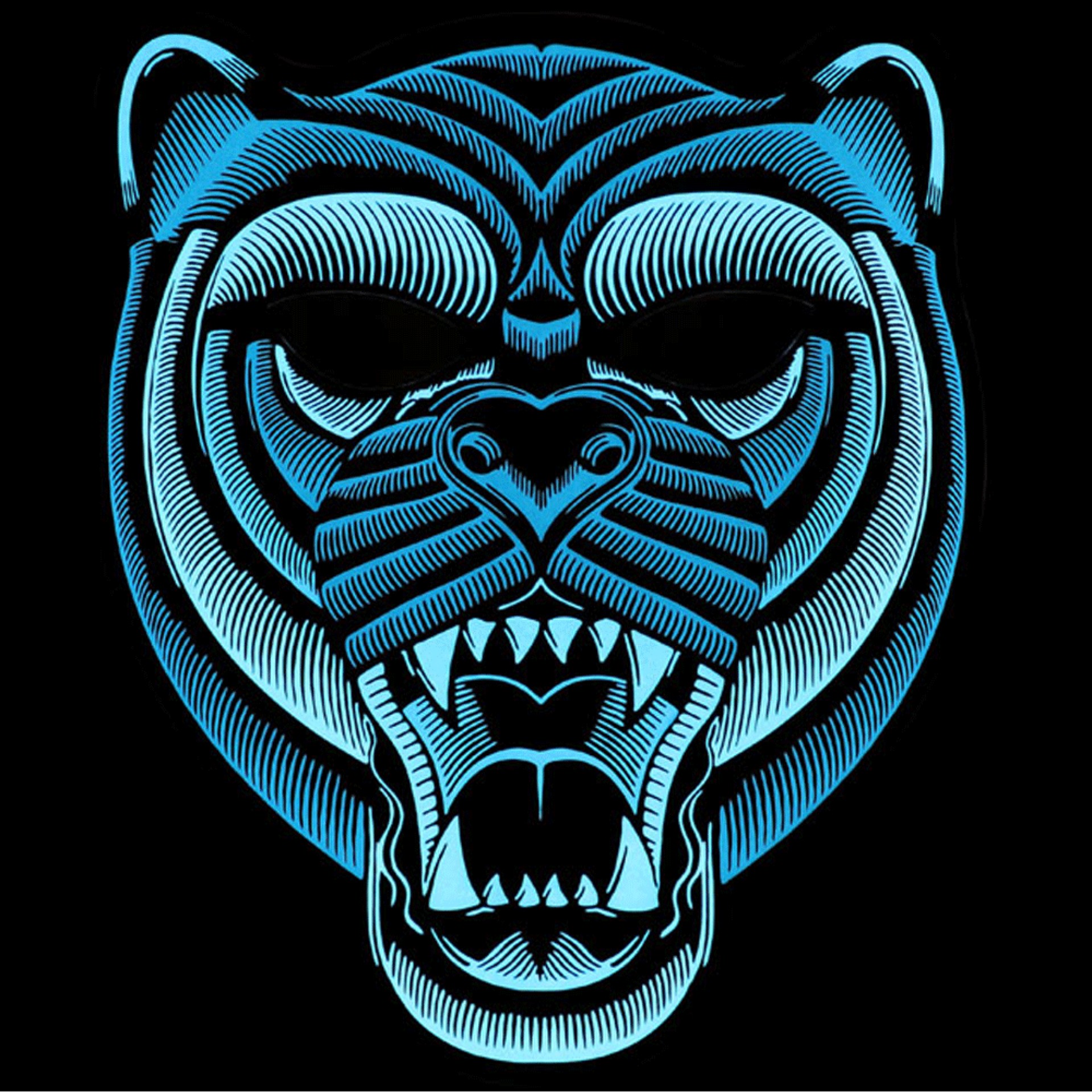 Máscara Tigre Com Luz