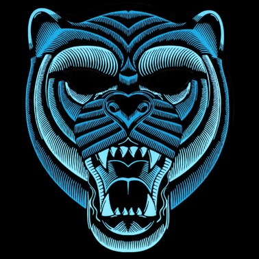 Mscara Tigre Com Luz
