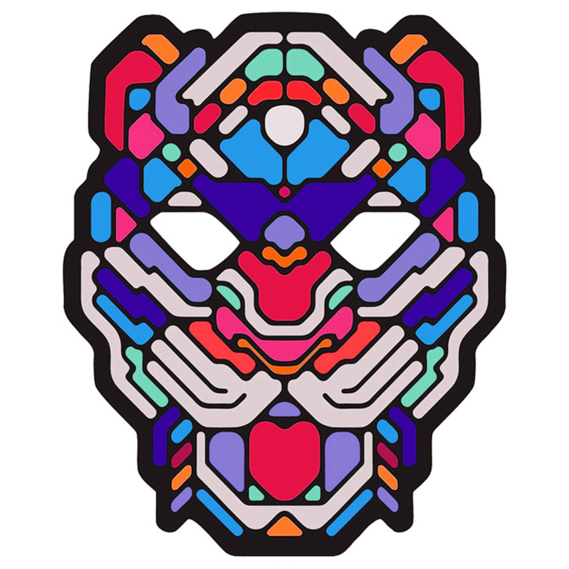 Máscara Leopardo Com Luz