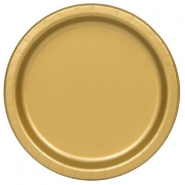 Pratos Dourados 8 Unid-Pequeno