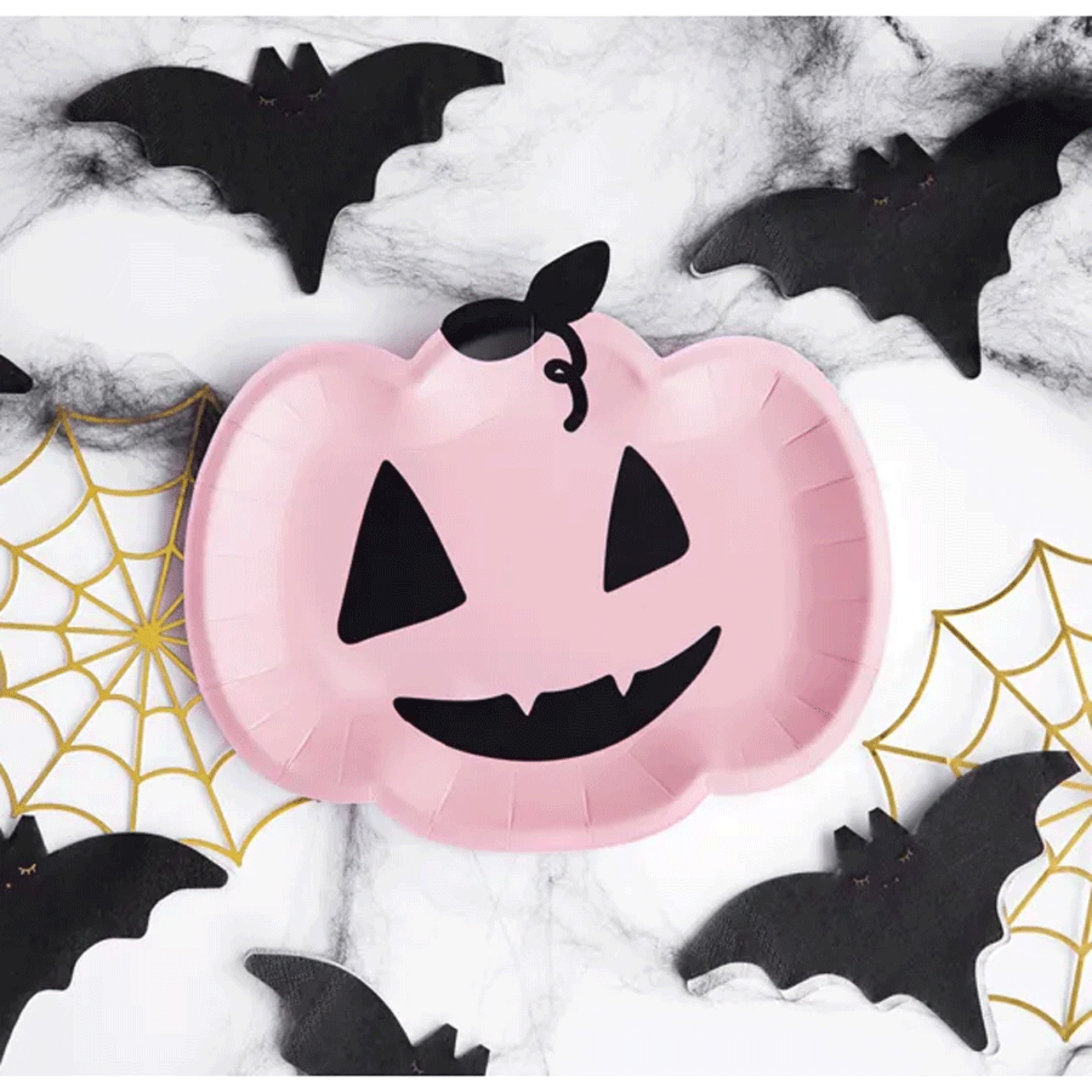 Pratos Abóbora Rosa 6 Unid