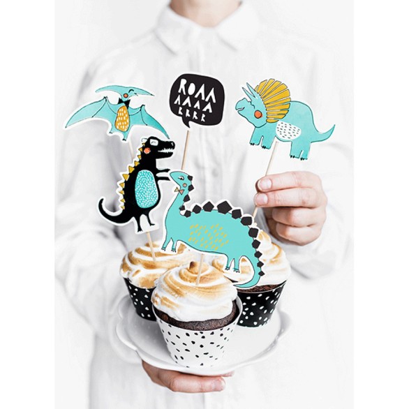 Topos Bolo Dinossauros 5 Peças