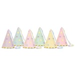 Chapus Cone Estrelas Pastel 6 Unid