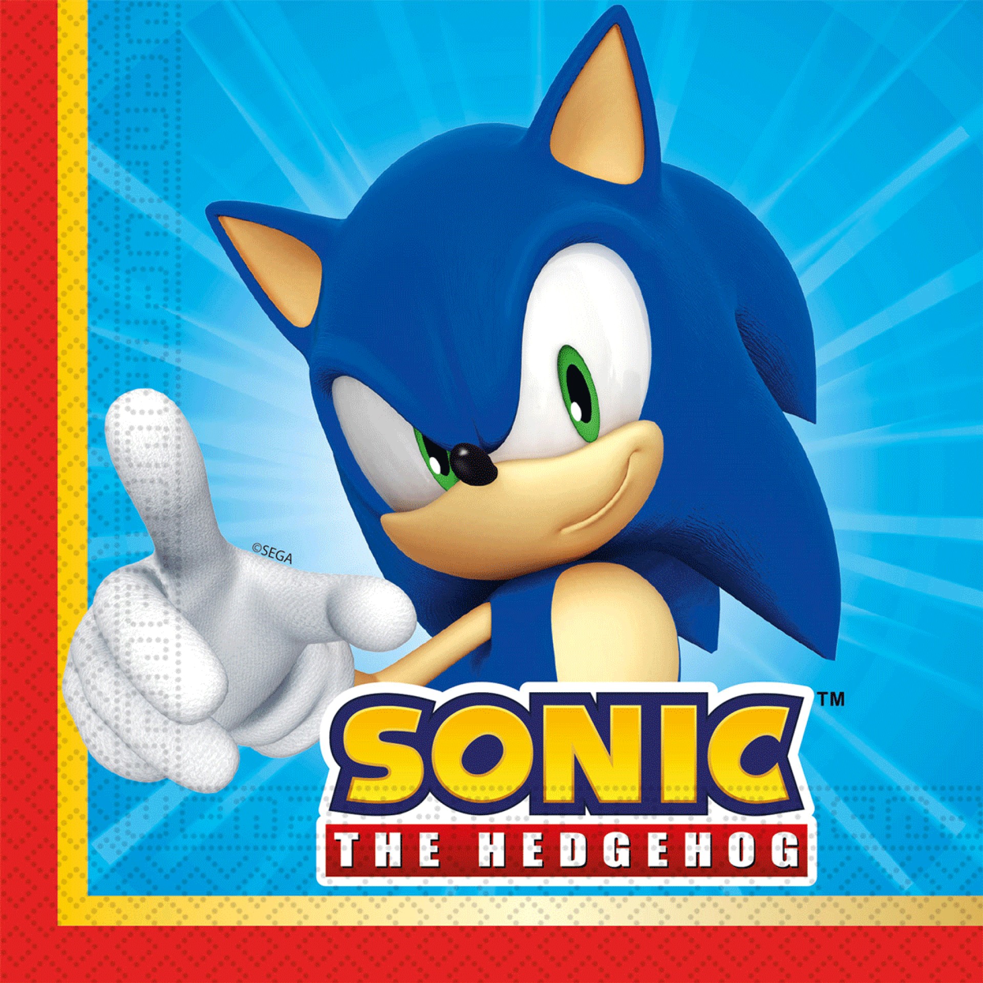 Guardanapos Sonic The Hedgehog 20 Unid