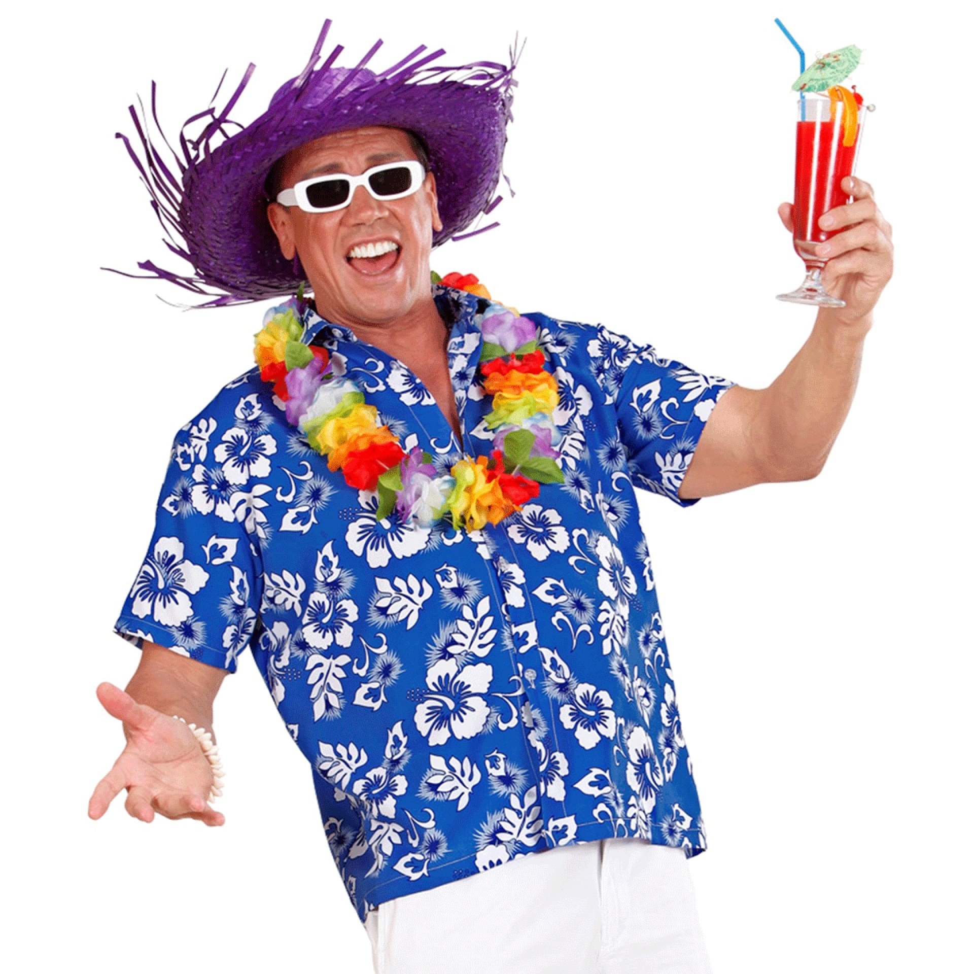 Camisa Tropical Blue