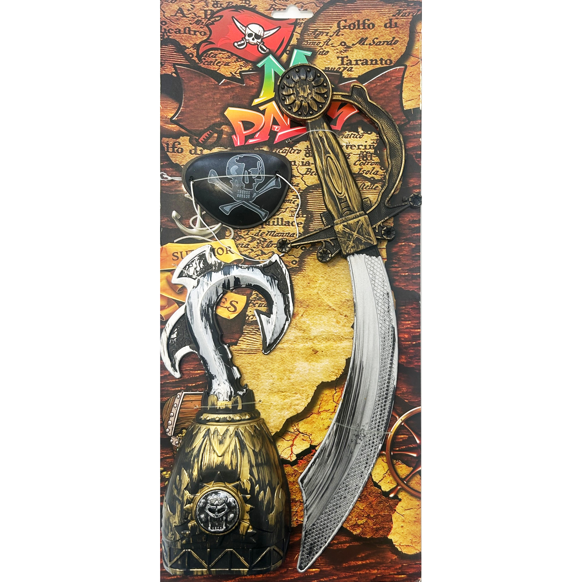 Kit Pirata Caveira Gancho