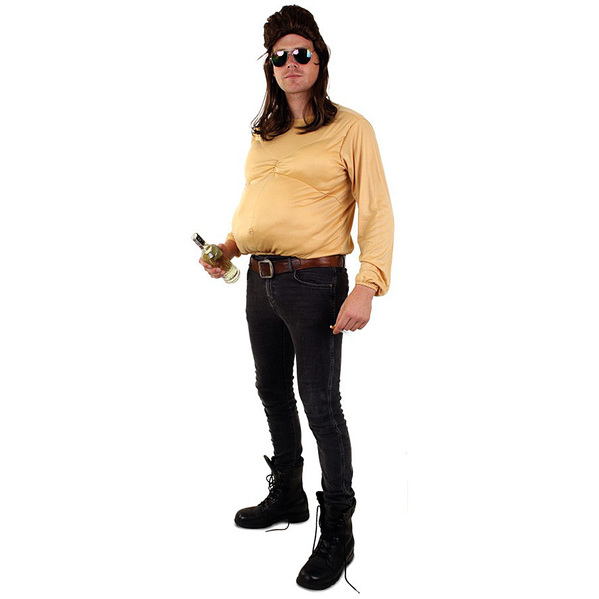 Barriga grande com mangas