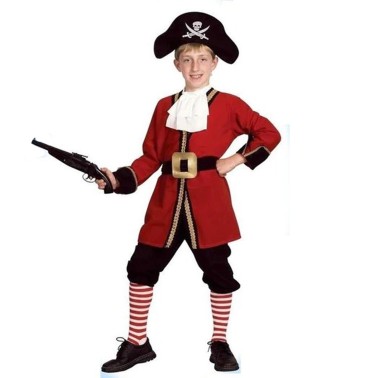 Fato Pirata Vermelho Menino