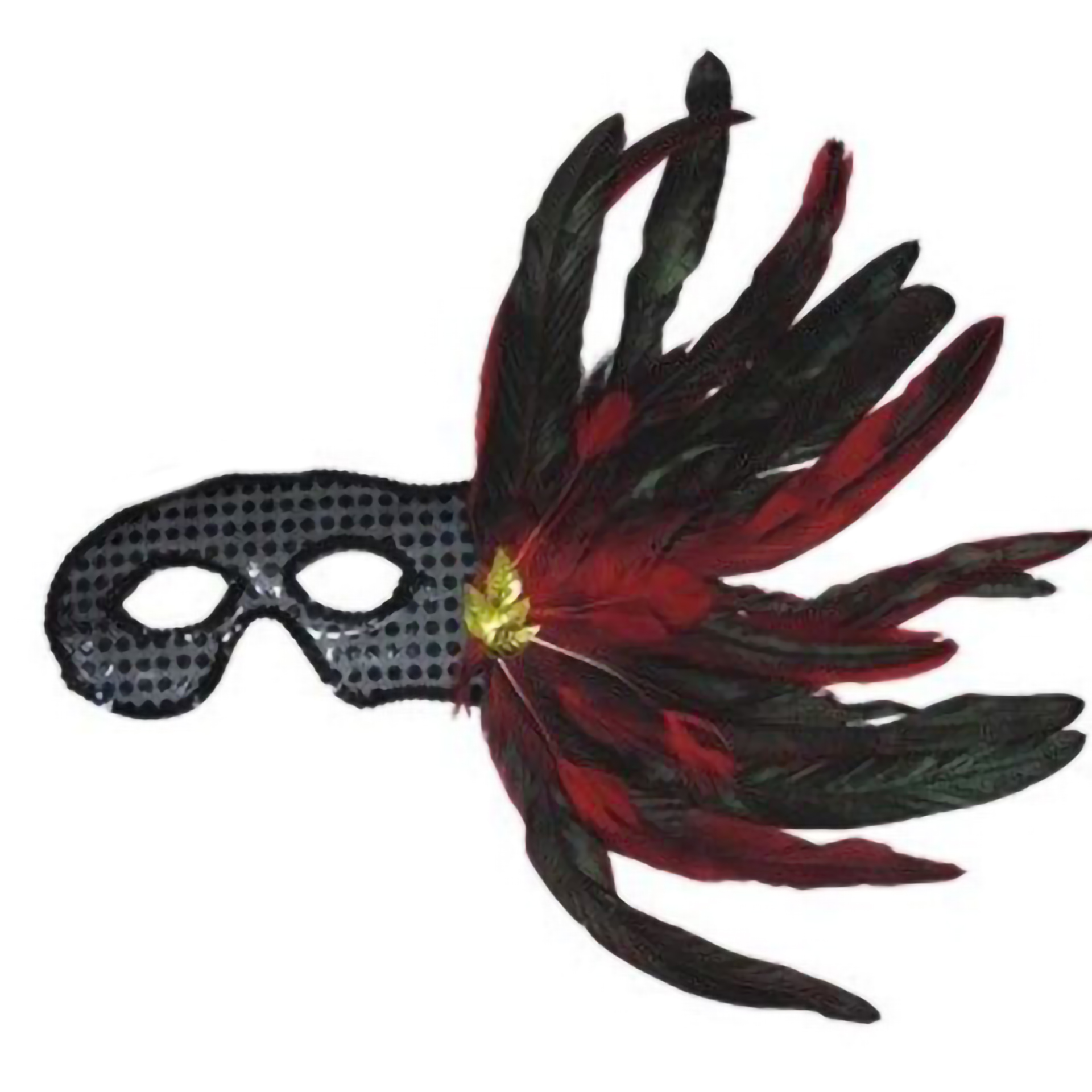 Máscara Penas Vermelho