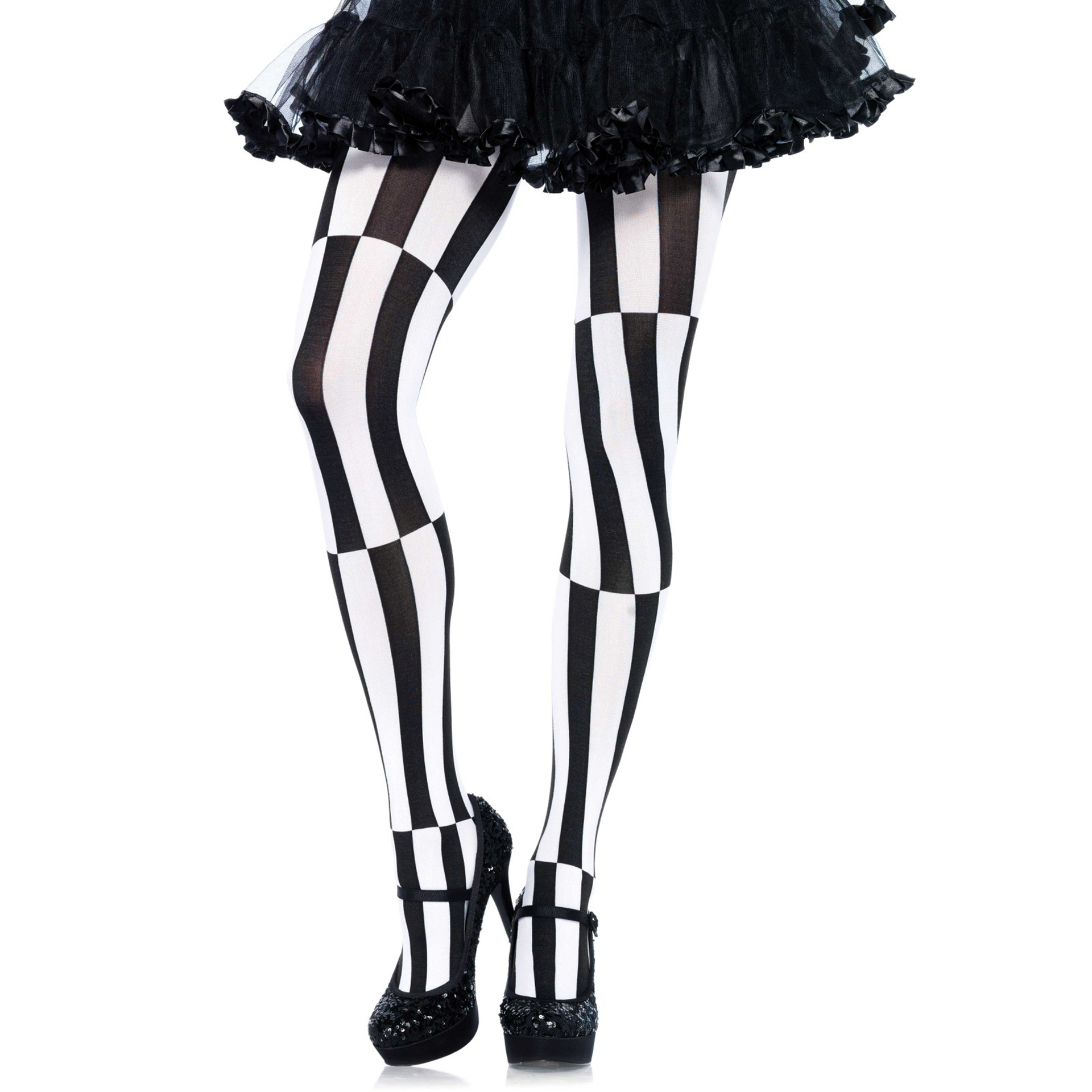 Collants Branco e Preto Ilusão Óptica