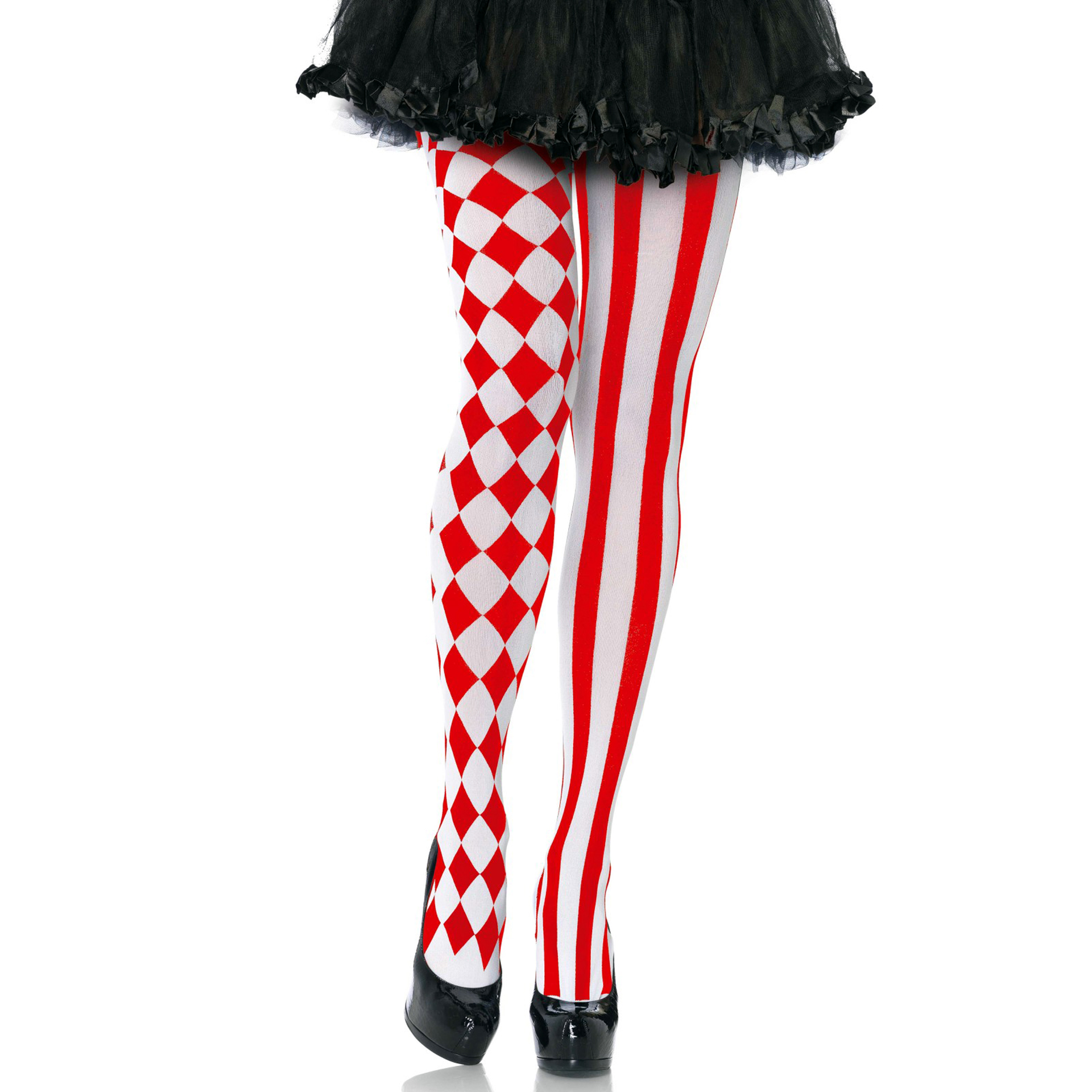 Collants Arlequina Vermelhos Mulher