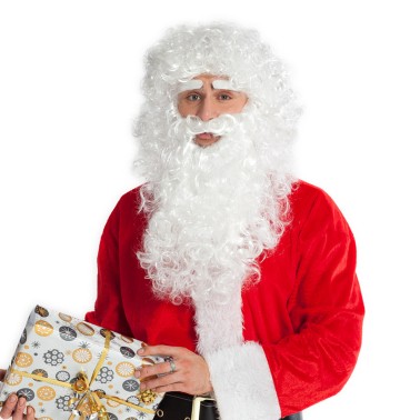 Peruca e Barba Pai Natal Feliz Peruca e Barba Pai Natal Feliz