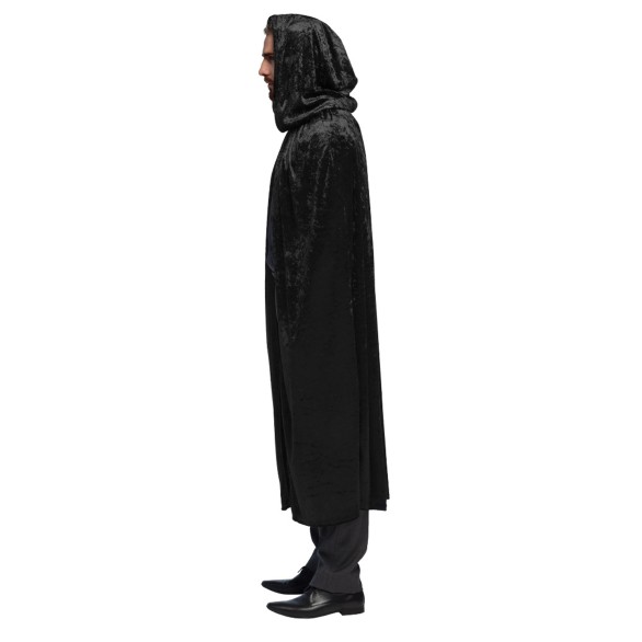 Capa Preta Veludo com Gorro 170cm