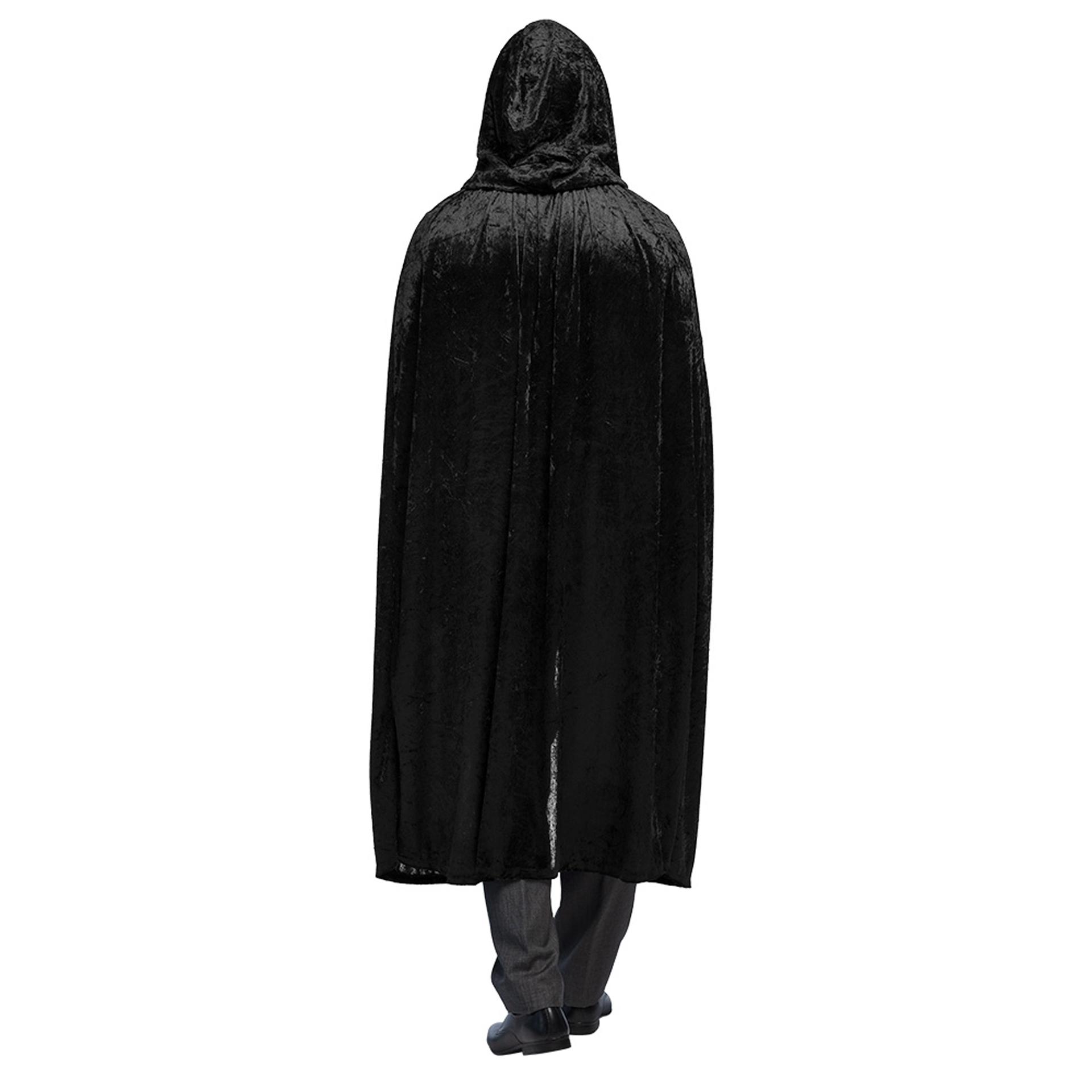 Capa Preta Veludo com Gorro 170cm