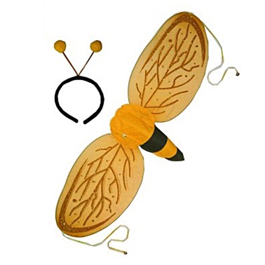 Conjunto de asas e bandolete abelha