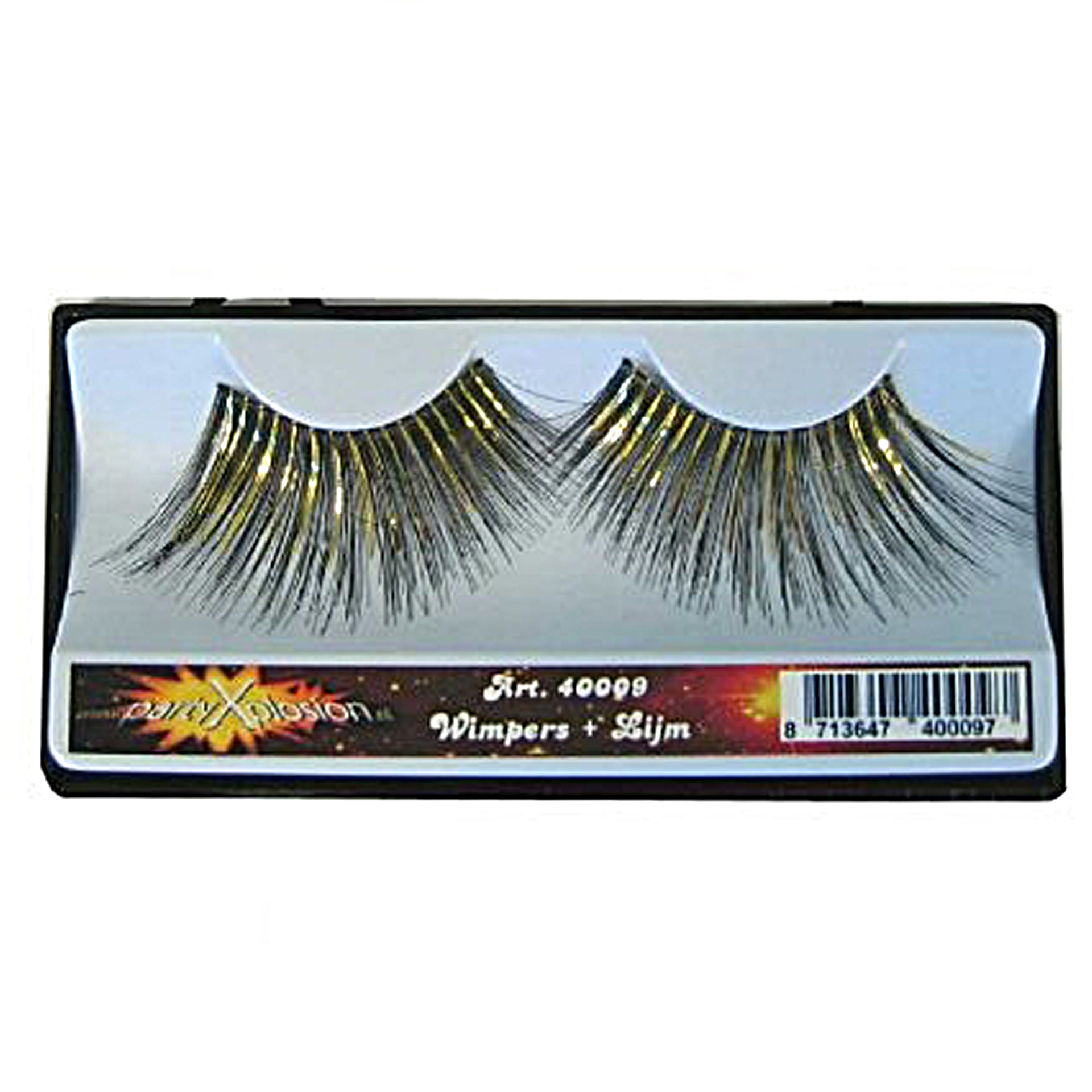 Pestanas Pretas e Douradas