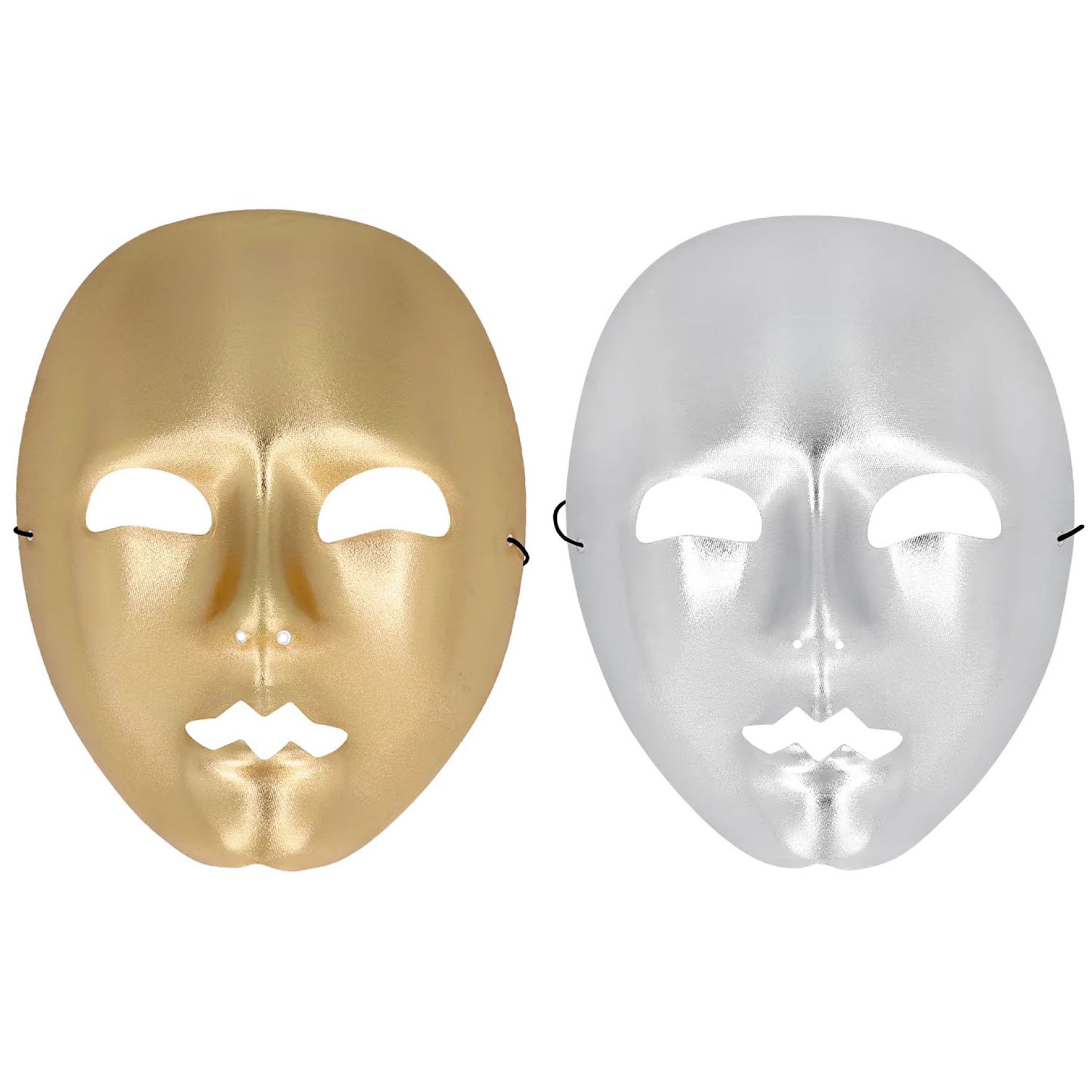 Máscara Sem Face Ouro e Prata
