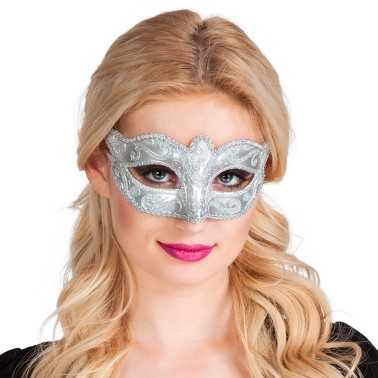 Mascarilha Veneziana Piu Bella Prata Mascarilha Veneziana Piu Bella Prata