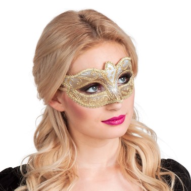 Mascarilha Veneziana Piu Bella Ouro Mascarilha Veneziana Piu Bella Ouro
