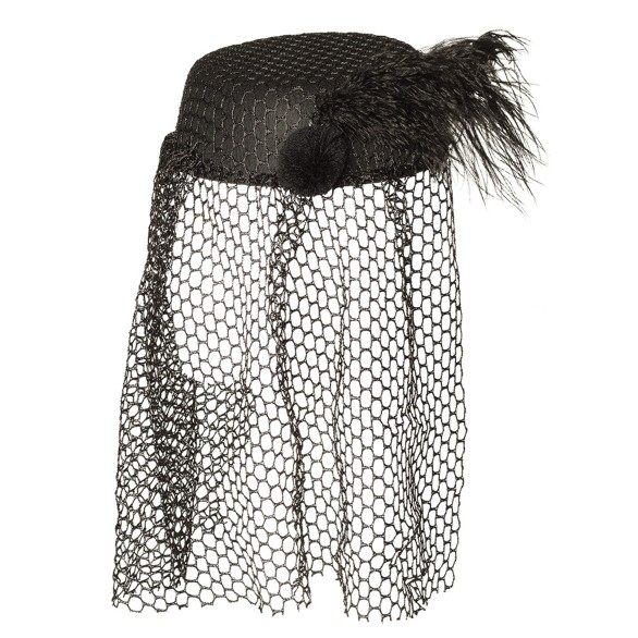 Chapéu Preto com Renda