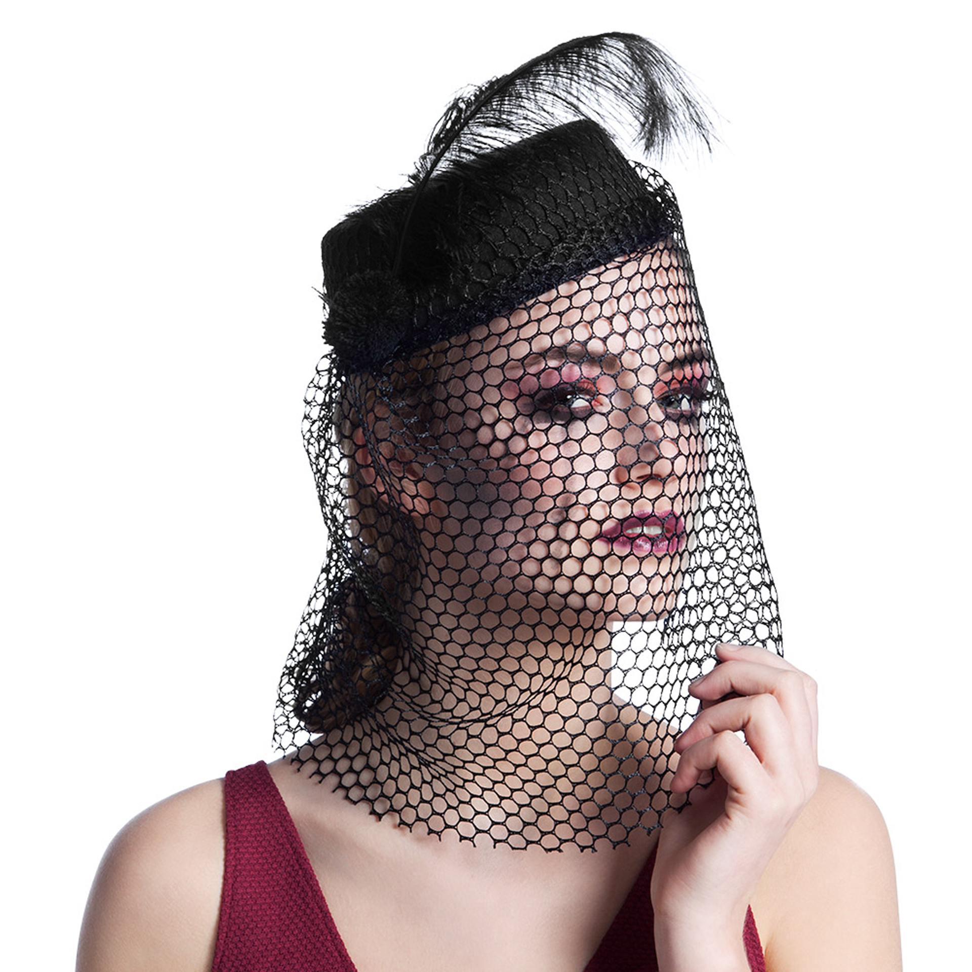 Chapéu Preto com Renda