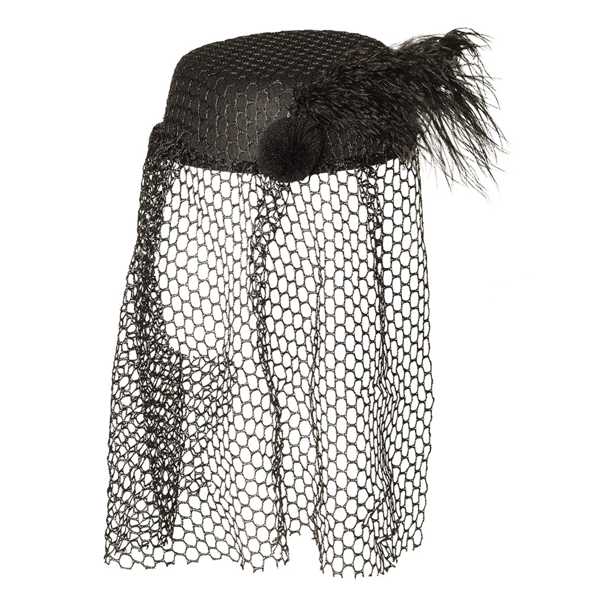 Chapéu Preto com Renda