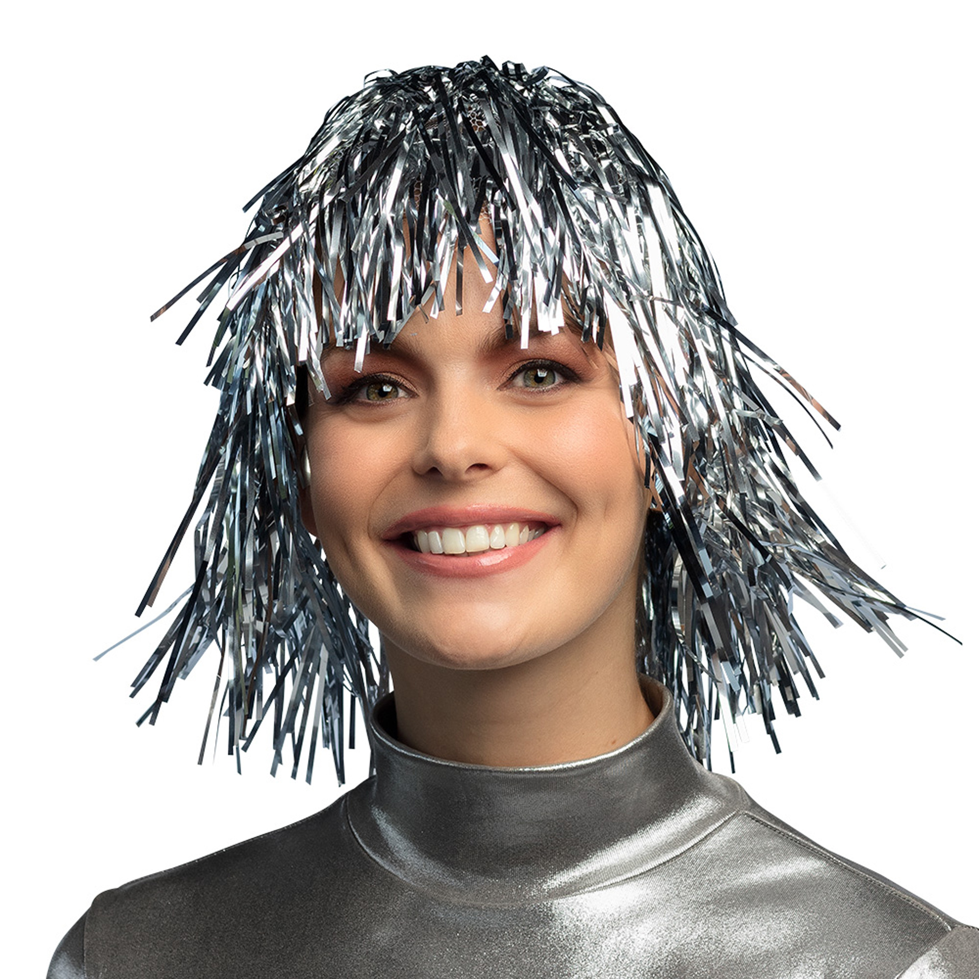 Brilhante Peruca Prateada
