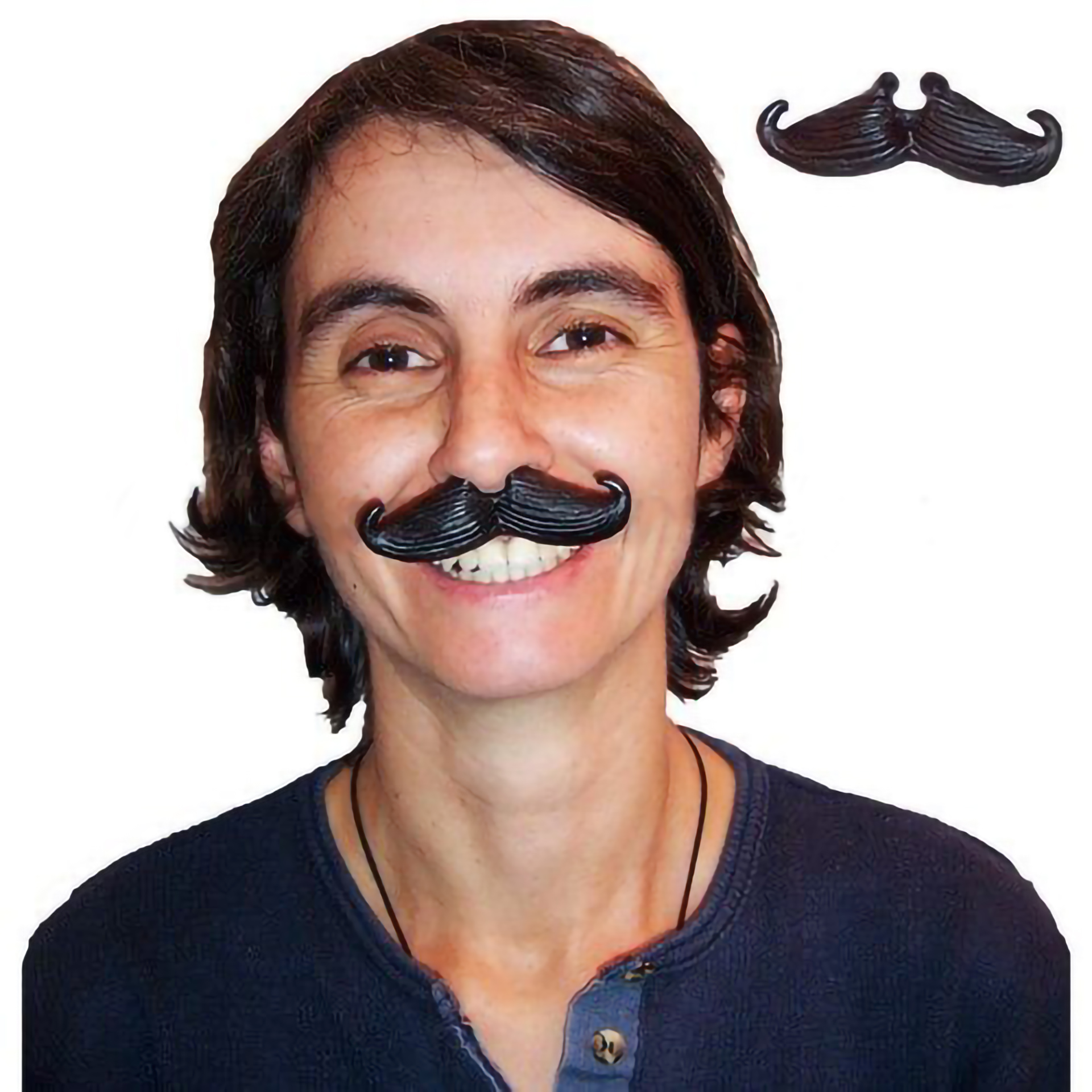 Bigode de Plastico fixa-se ao nariz