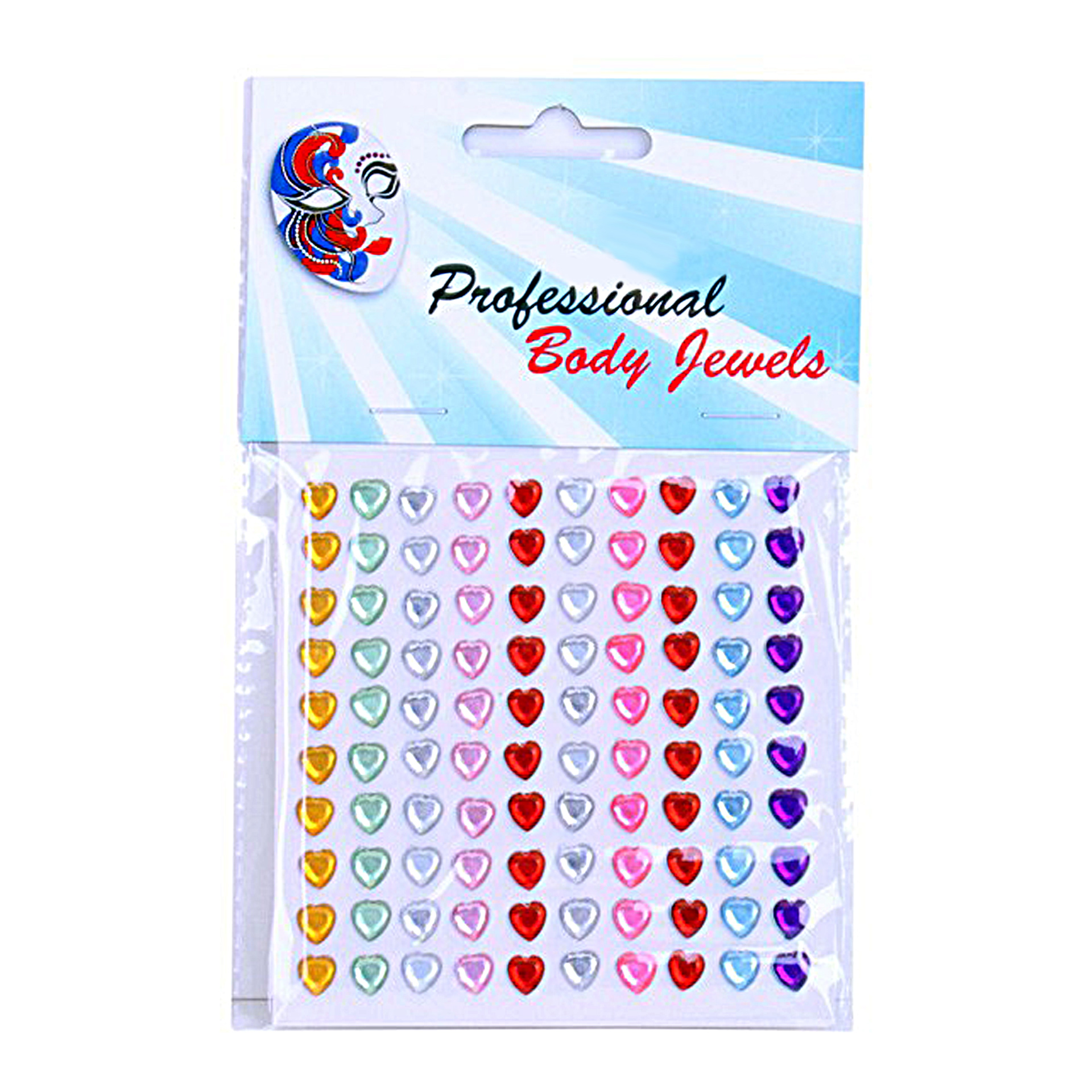 Brilhantes Adesivos Coração para Corpo
