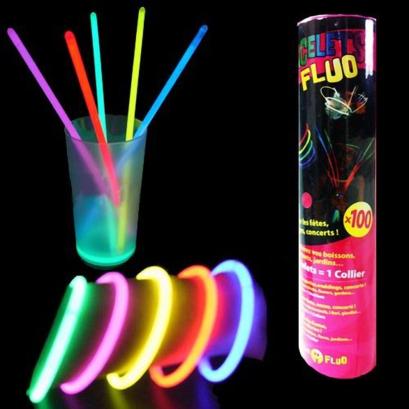 100  Pulseiras GLOW Sticks Luminosos