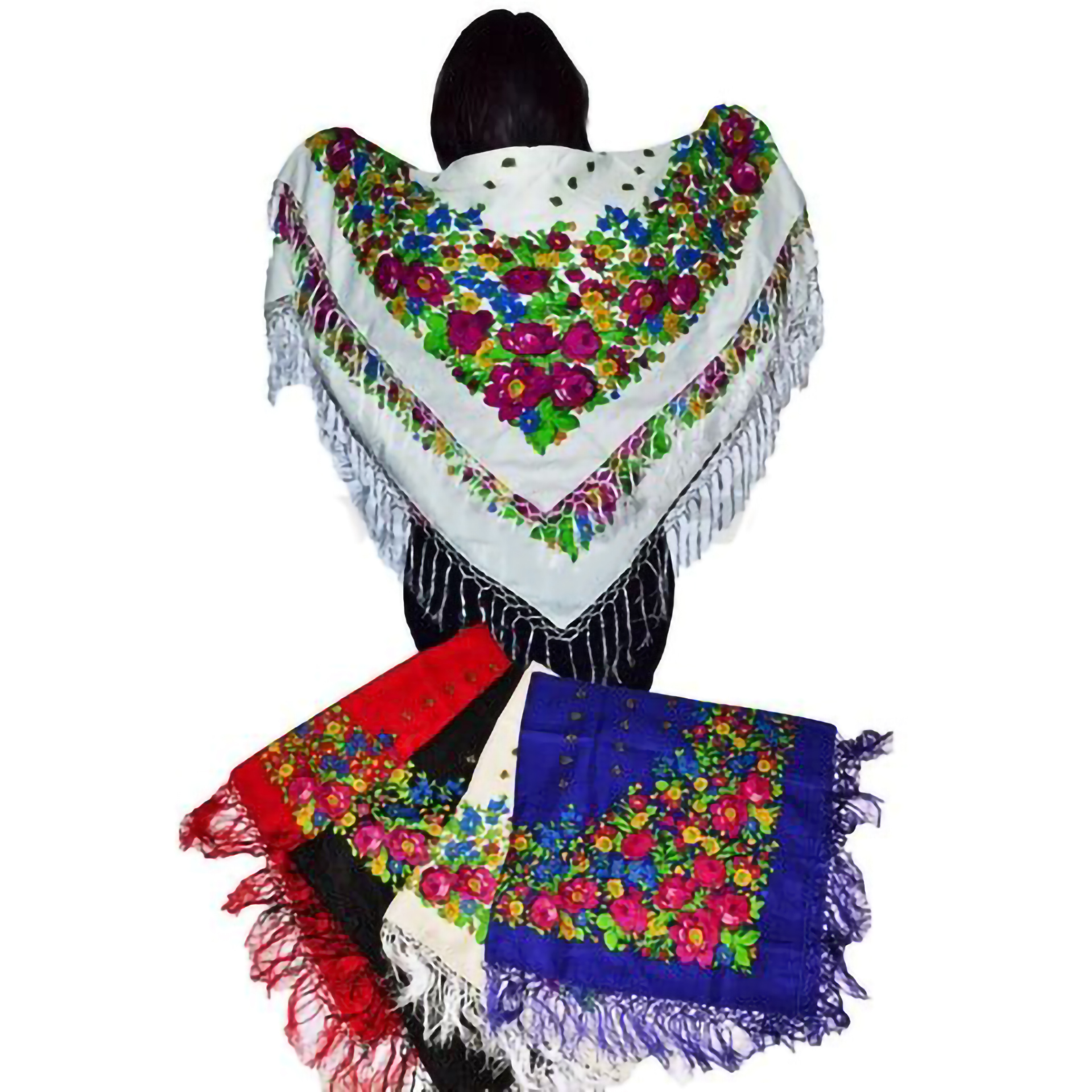 Lenço Grande Tradicional Florido