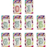 Vela de Aniversário Números Cores Sortidas