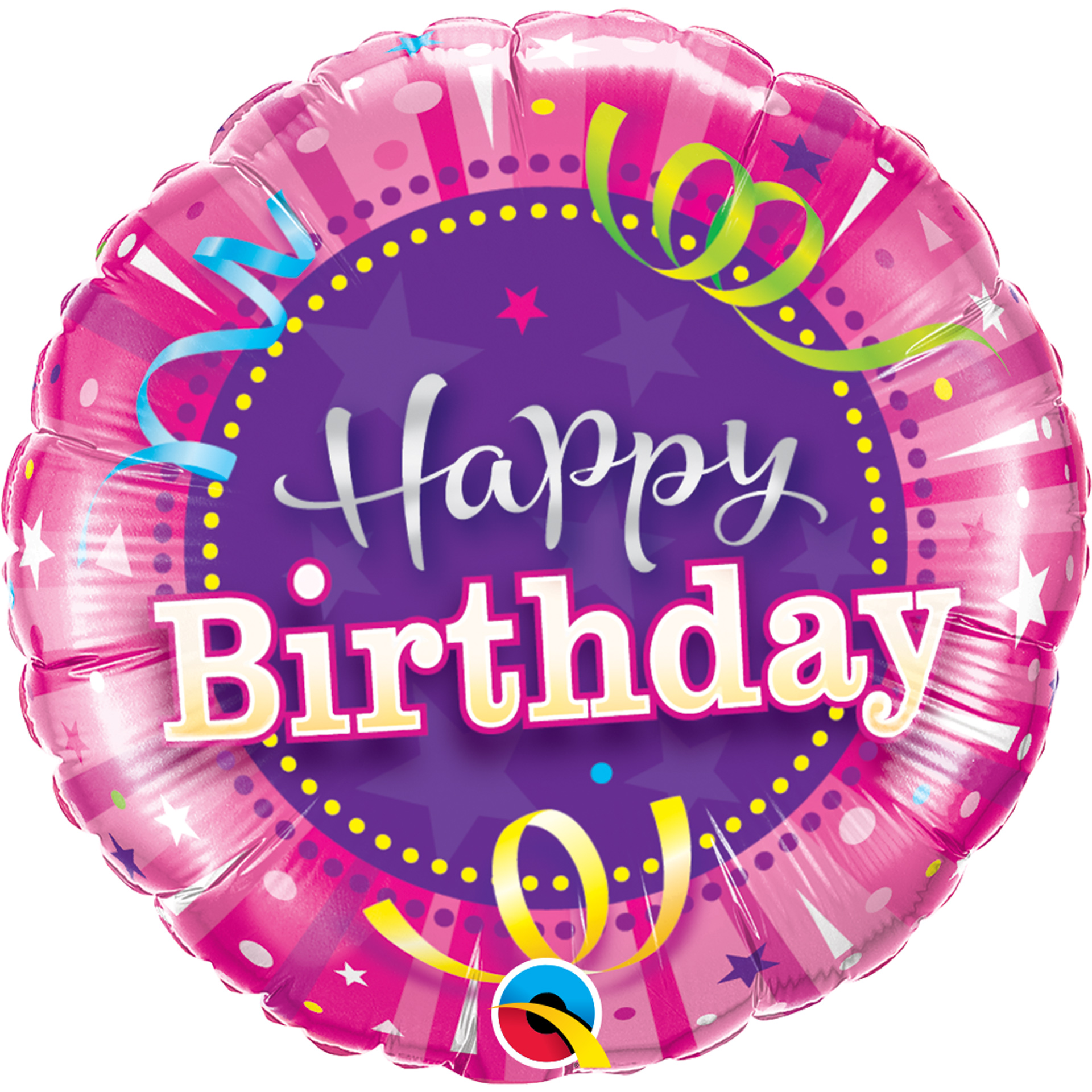 Balão Foil Feliz Aniversario Pink
