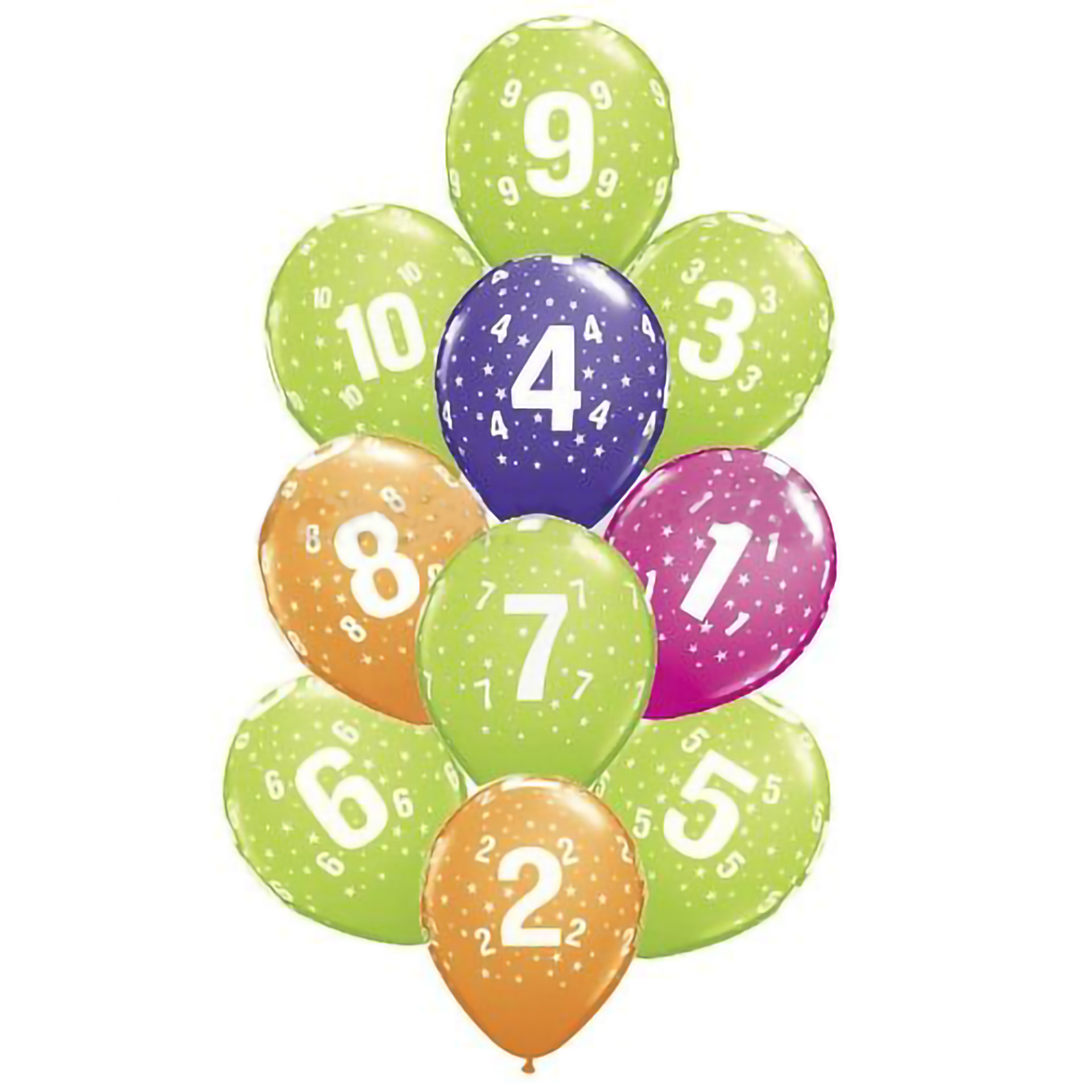 Balões Números Aniversário 6 unid.