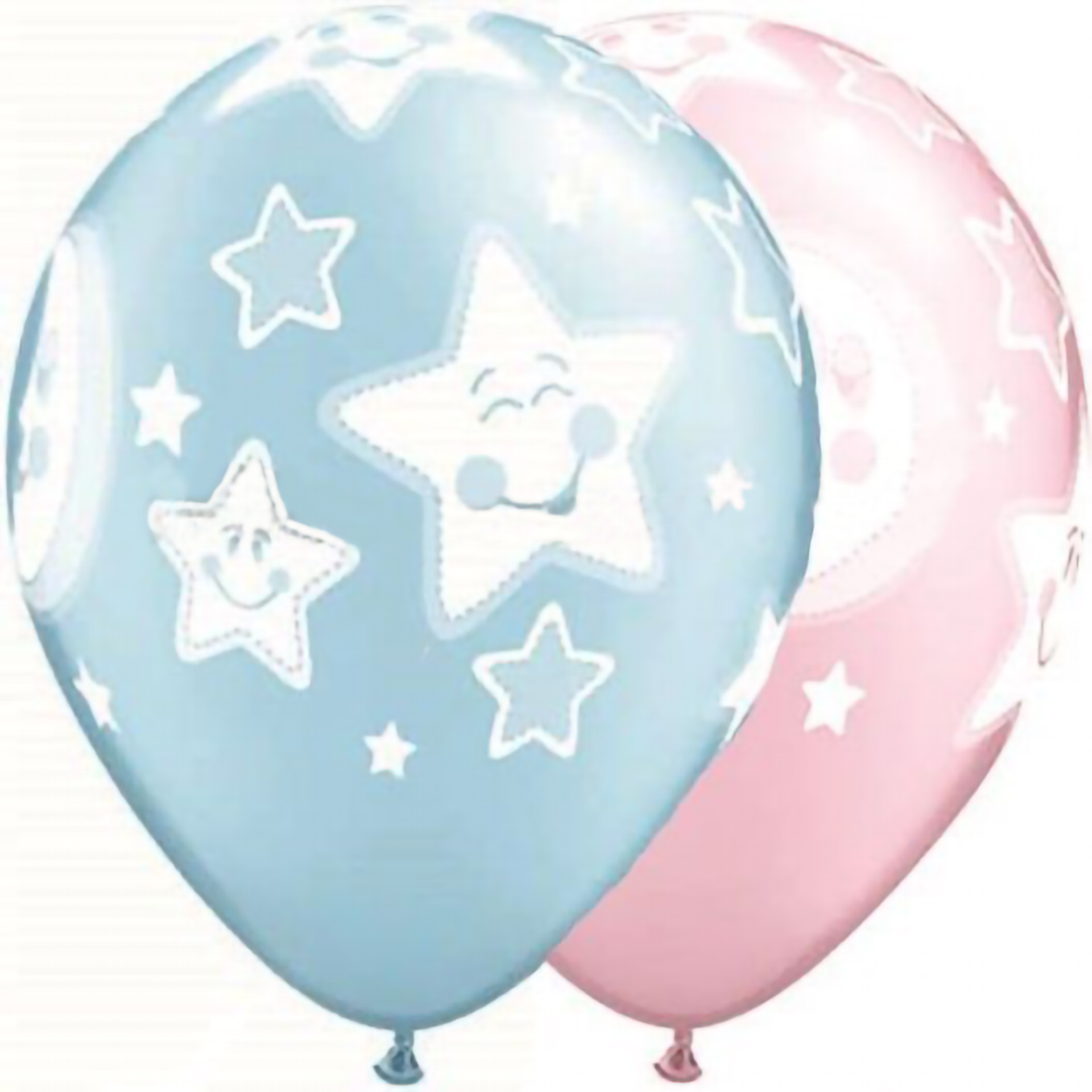 6 Balões Lua e Estrelas