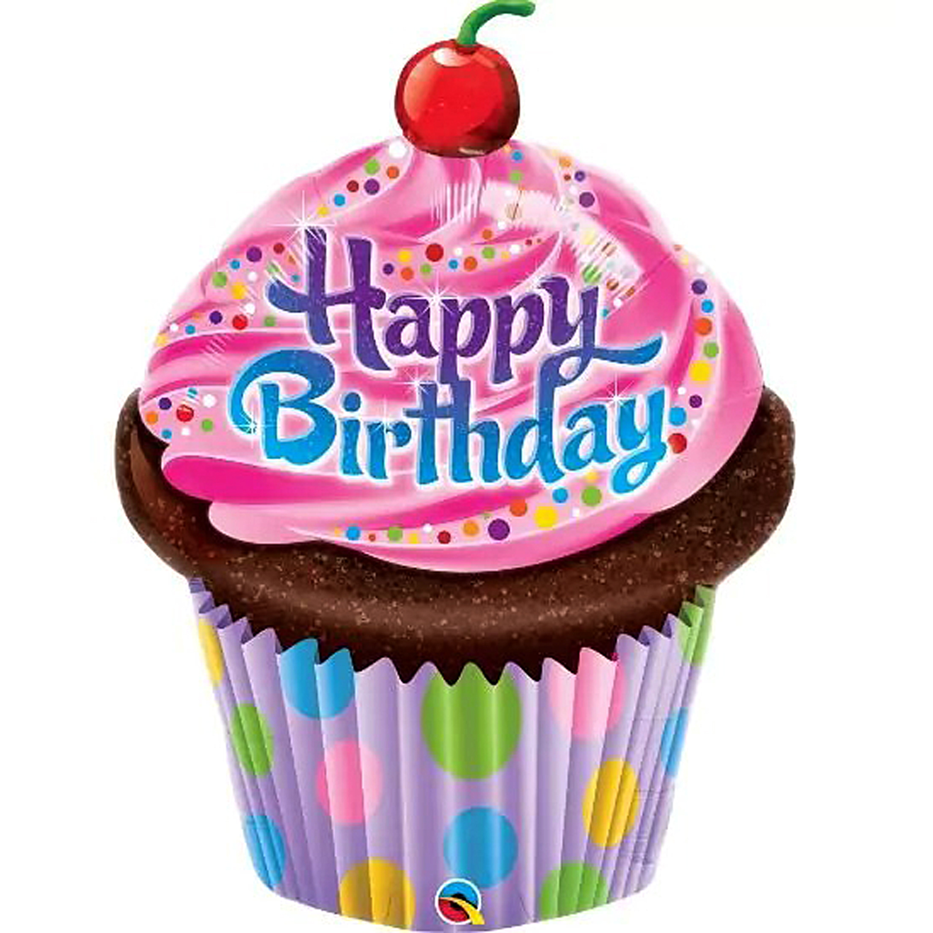 Balão Foil Cup Cake Birthday