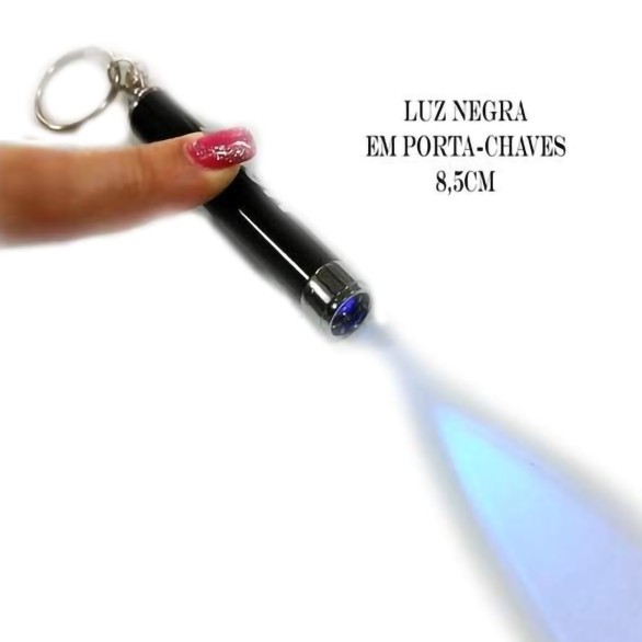 Luz NEGRA UV Porta-Chaves