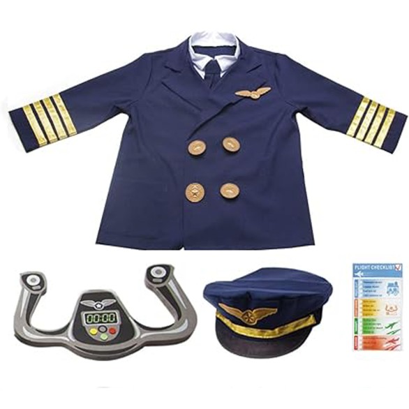 Fato Piloto Aviador Infantil