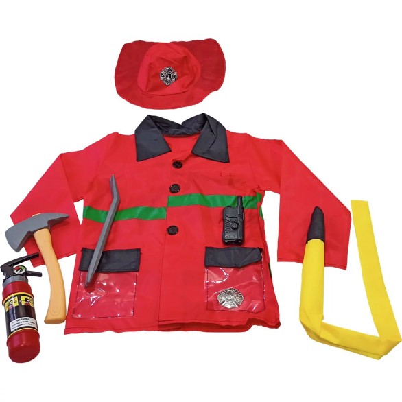 Fato Bombeiro Infantil com acessorios