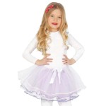 Tutu Branco Lils com lao Infantil